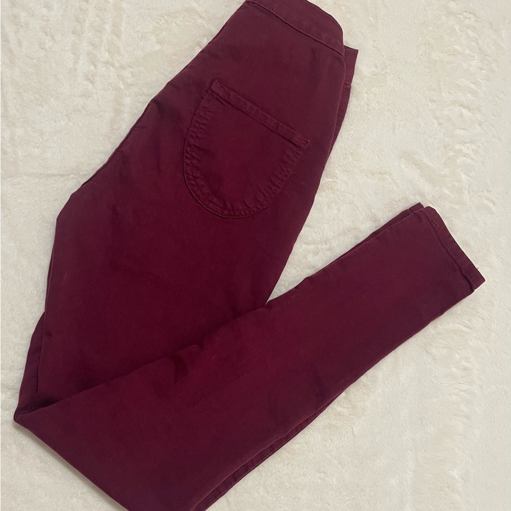 Burgundy Skinny Pants
